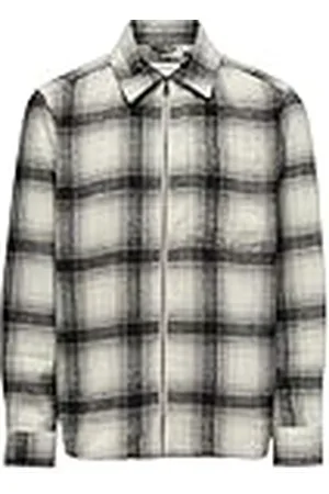 Only & Sons Onsaustin Wool Zip Overshirt Camisa de Manga Larga, Blanco Envejecido, L para Hombre