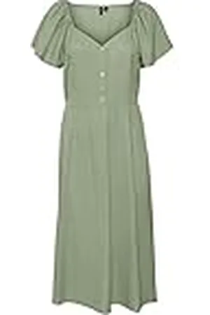 VERO MODA Vmmymilo SS Calf Dress Wvn Ga Vestido, , M Mujeres