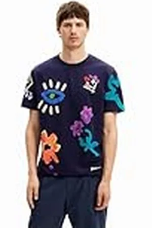 Desigual Camiseta de Manga Corta de Punto para Hombre, , L