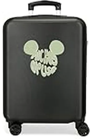 Disney Joumma Mickey Maleta de Cabina Negro 38x55x20 cms Rígida ABS Cierre de combinación Lateral 35L 2 kgs 4 Ruedas Dobles Equipaje Mano