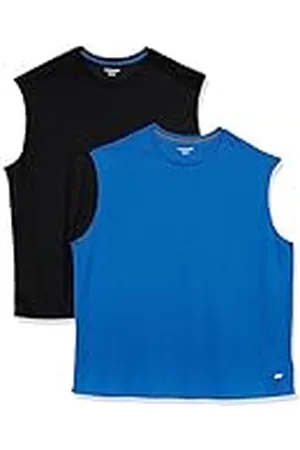 Amazon Camiseta Técnica sin Mangas, Musculación, Rendimiento Deportivo Hombre, Pack de 2, , XXL Grande