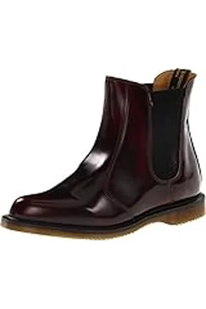 Dr. Martens Flora, Botas Chelsea Mujer, Rojo (Cherry Red 601), 36 EU