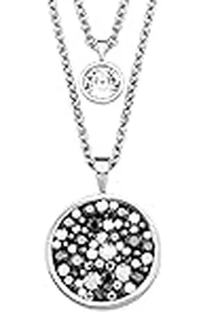 QS by s.Oliver Collar con colgante collar de señoras de acero inoxidable, con cristal, 40/45+3 cm, , Viene en caja de regalo de joyería