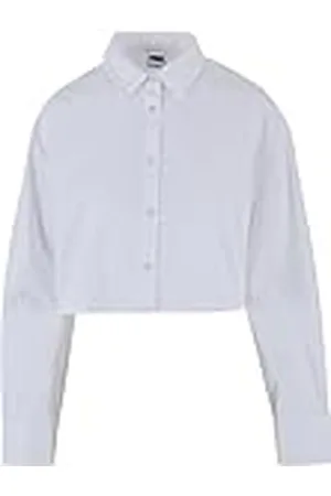 Urban classics Ladies Cropped Oversized Blouse Blusas, White, XXL para Mujer