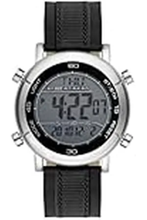QS by s.Oliver SO-2031-LD - Reloj Digital de Cuarzo para niño con Correa de Piel, Color Negro