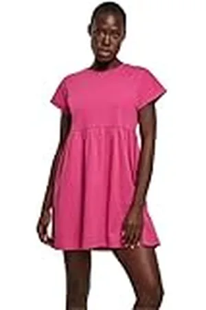Urban classics Vestido para Mujer Organic Empire Valance tee Dress Informal, Violeta Brillante, L