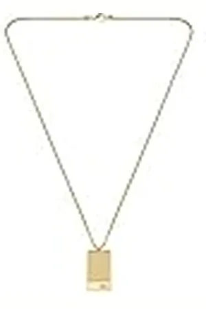 Lacoste Collar con Colgante para Hombre Colección STENCIL en Oro Amarillo - 2040220
