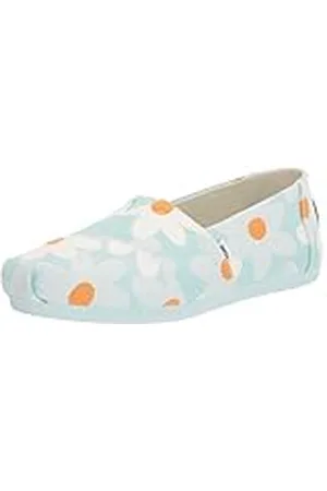 TOMS ALPARGATA PRINT, Mocasines Planos Mujer, Azul (Floral Azul Retro), 35.5 EU