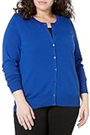 Amazon Jersey Cárdigan de Cuello a La Caja Ligero (Disponible en Tallas Grandes) Mujer, , XS