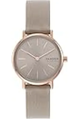 Skagen Signatur reloj para mujer, movimiento de cuarzo con correa de acero o piel, , 30MM