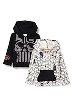 Amazon Disney | Marvel | Star Wars Camisetas de Manga Larga con Capucha Ligeras Niño, Pack de 2, , 6-7 años