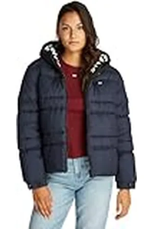 Tommy Hilfiger Cazadora Acolchada Mujer Quilt Rouch Tape Jacket con Capucha, , S