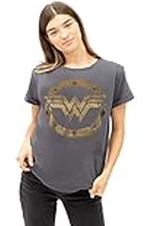 DC Comics Originals Wonder Woman Metallic Logo Camiseta, , 42 (Talla del Fabricante: Large) para Mujer