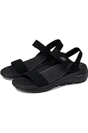 Skechers Go Walk Arch Fit Sandal Polished, Sandalias Mujer, Black, 36 EU