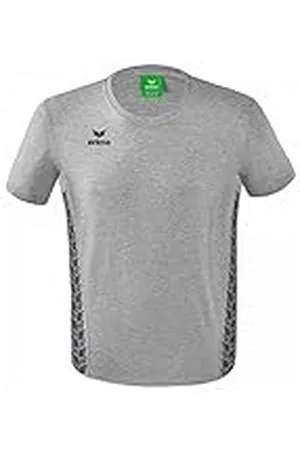Erima Niños Essential Team Camiseta de Deporte, Gris Claro Jaspeado, 140