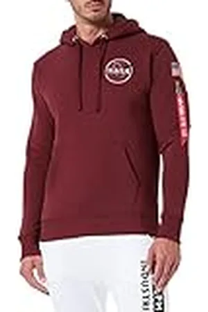Alpha Industries Space Shuttle Sudadera, Rojo (Burgundy-184), S para Hombre