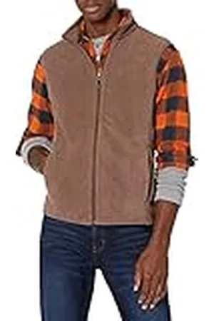 Amazon Chaleco de Forro Polar con Cremallera Completa (Disponible en Tallas Grandes y Largos Especiales) Hombre, , XS