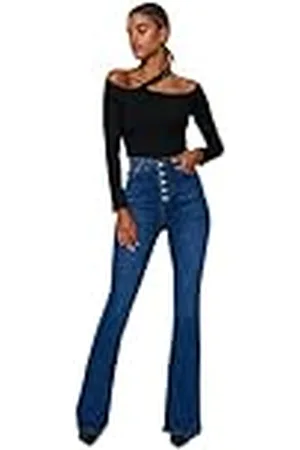 Trendyol Jeans Acampanados de Cintura Normal, , 62 para Mujer