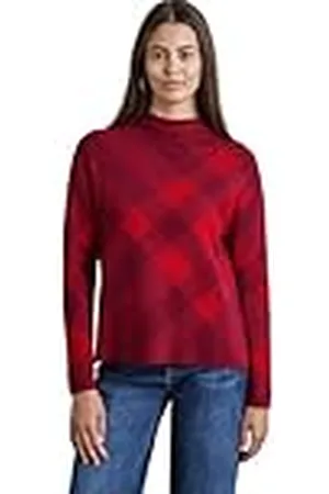 Street one A302969 Jersey con Cuello de Tortuga a Cuadros, , 46 para Mujer