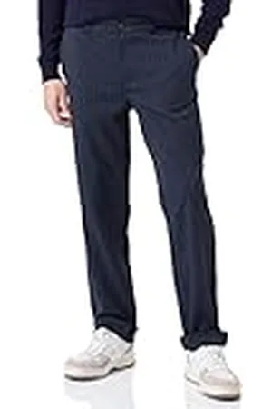 Casual Friday Pandrup 0040 Pinstriped-Pantalones Vestir, Azul Marino Melange, 36W x 32L para Hombre