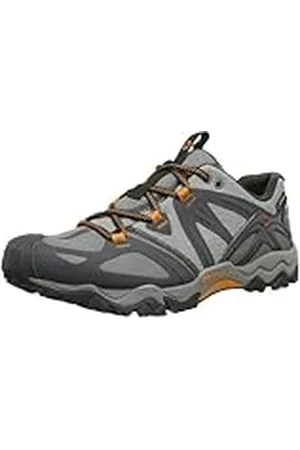 Merrell Grasshopper Sport Gore Tex Zapatillas de senderismo para hombre, Gris (DARK GREY/ORANGE), 44 EU