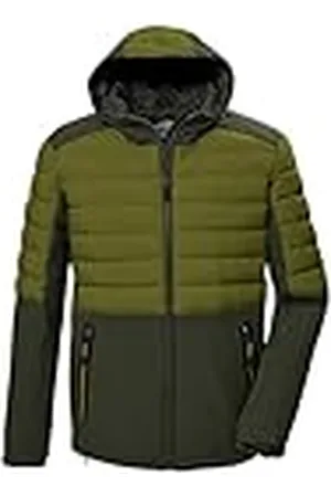 Killtec Hombre Chaqueta acolchada/chaqueta funcional con capucha KOW 3 MN JCKT, dark moss, XXL, 41831-000