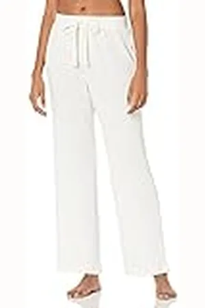 Amazon Pantalón de Pijama de Tejido de Rizo Ligero para Estar en Casa Mujer, , L