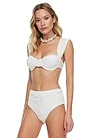 Trendyol Bikini de Cintura Alta Estructurado Parte Inferior, , 40 para Mujer