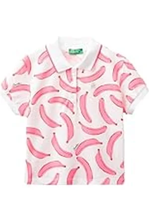 Benetton Polo M/M 3lryg300q Camisa, Color Blanco, 116 cm para Niñas