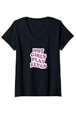 Fantasy Mujer Chicas Calientes Jugar Elf Camiseta Cuello V