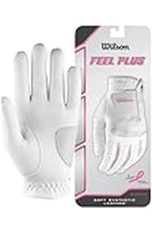 Wilson Guante de golf para mujer, Talla M, Mano izquierda, LLH, Blanco, Feel Plus, WGJA00770M