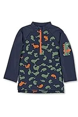 Sterntaler Langarm-Schwimmshirt Wale Camisa de protección de Sarpullido, , 80 para Bebés