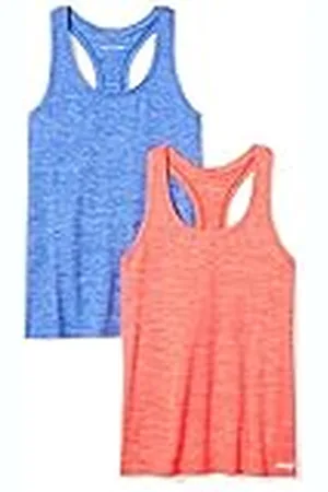 Amazon Top Deportivo Elástico de Secado Rápido y Tirantes (Hay Tallas Grandes) Mujer, Pack de 2, , L