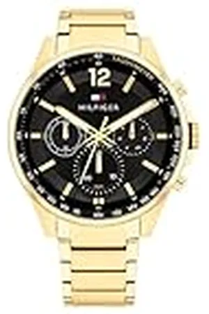 Tommy Hilfiger Reloj Analógico de Cuarzo Multifunción para Hombre con Correa de Acero Inoxidable de Color Dorado - 1791974
