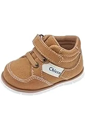 chicco Zapatillas Niño con Cierre de Gancho y Bucle y Cordones Elásticos, Cómodas, Flexibles y Transpirables, para Primavera, Otoño e Invierno, Zapatos Niño y Chico, Ocra (1), 18 EU