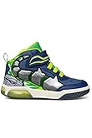 Geox J INEK Boy C, Zapatillas, Navy/Lime, 26 EU