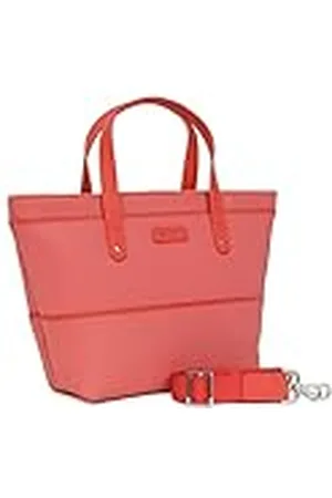Hexagona Serena, Paris-Bolso tote de mano-Mujer-Colección SERENA-Coral-en Sintético-Bolso de mano-Bolso mujer-Bolso bandolera-Bolso pequeño, , L : 33,5 x h : 20,5 x P : 11,5 cm