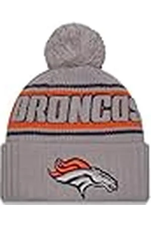 New Era Denver Broncos NFL 2024 Sideline Sport Knit Gris Gorro con Pompón