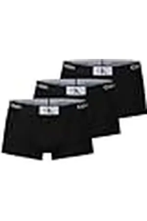 Calvin Klein Pack de 3 Calzoncillos para Hombre Bóxer de Tiro Bajo Elásticos, Negro (Black/Black/Black), XS