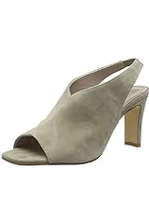 Marian Ante, Zapatos con Tacon y Correa de Tobillo Mujer, Gris (Forest 014), 39 EU