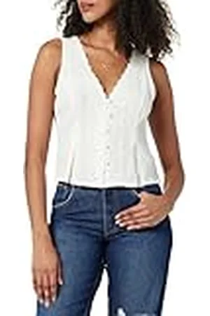 THE DROP Paloma Lace Trimmed Sleeveless Top Camisetas, , XXL Grande