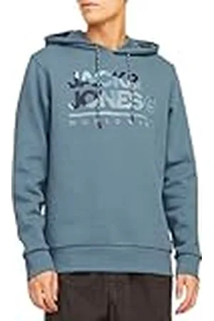 JACK & JONES Jjluke Sudadera con Capucha, Goblin Blue, S para Hombre