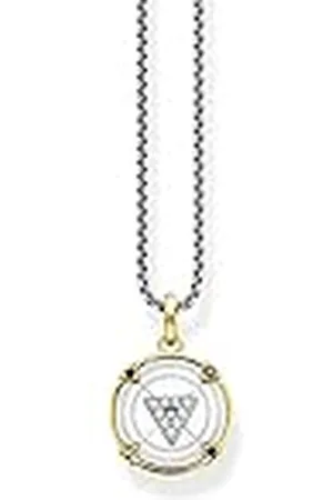 Thomas Sabo Cadena para hombre Elements of Nature de oro de de ley 925 con chapado en oro amarillo 750, longitud 50 cm, KE2151-849-7-L50V, 50cm, esterlina Yellow Gold, Circonia cúbica