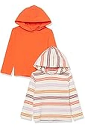 Amazon Camiseta Ligera de Manga Larga con Capucha Niño, Pack de 2, , 5 años