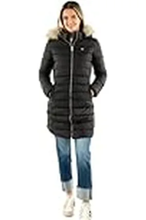 Tommy Hilfiger Abrigo de Plumas Mujer Essential Hooded Down Coat con Piel Sintética, , XXS