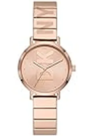 DKNY Reloj para mujer The Modernist, movimiento de tres manecillas, caja de aleación de oro rosa de 32 mm con correa de acero inoxidable, NY2998