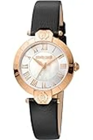 Roberto Cavalli Reloj Analógico para Mujeres de Cuarzo con Correa en Cuero RV1L166L0031