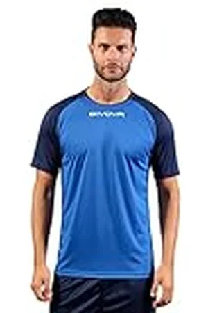 Givova Jefe Camiseta, Hombres, Azul y Azul, 4XS