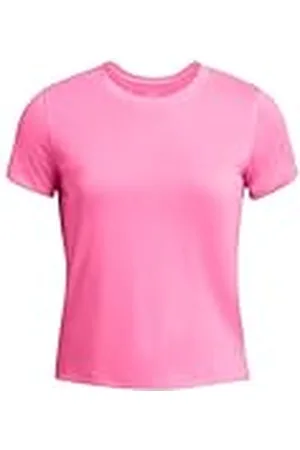 Under Armour UA Launch Shortsleeve Camiseta de manga corta para mujer, ligera camiseta de deporte, color rosa fluorescente/reflectante