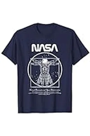 Nasa Iconic Astronaut Vitruvian Man Outline Big Chest Poster Camiseta